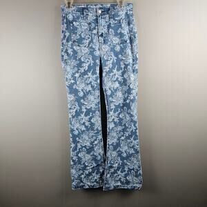Gap × LoveShackFancy High Rise Floral 70s Flare Jeans 26 R